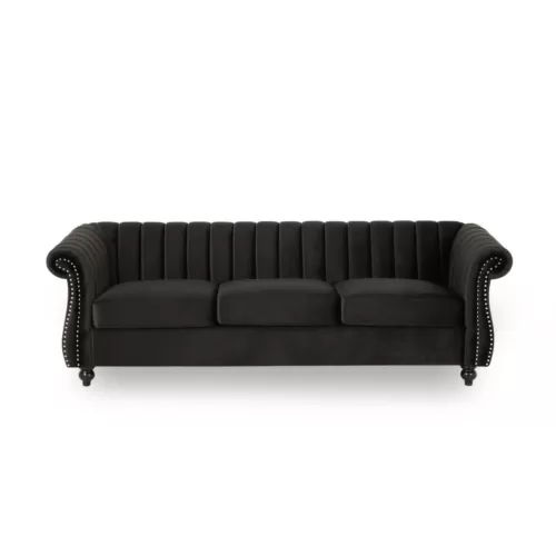 Bowie Modern Glam Velvet Sofa Christopher Knight Home1