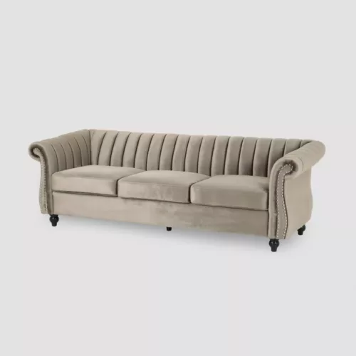 Bowie Modern Glam Velvet Sofa Christopher Knight Home6