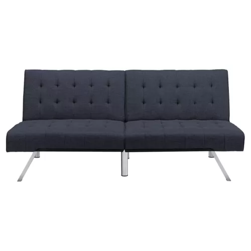Eve Velvet Upholstered Convertible Futon Room & Joy1