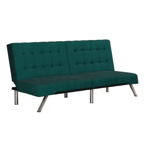Eve Velvet Upholstered Convertible Futon Room & Joy11