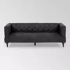 Loomis Contemporary Microfiber Upholstered Tufted Sofa Christopher Knight Home1